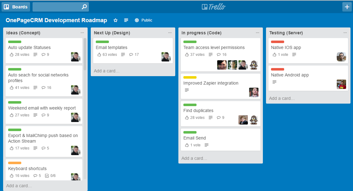 roadmap on trello