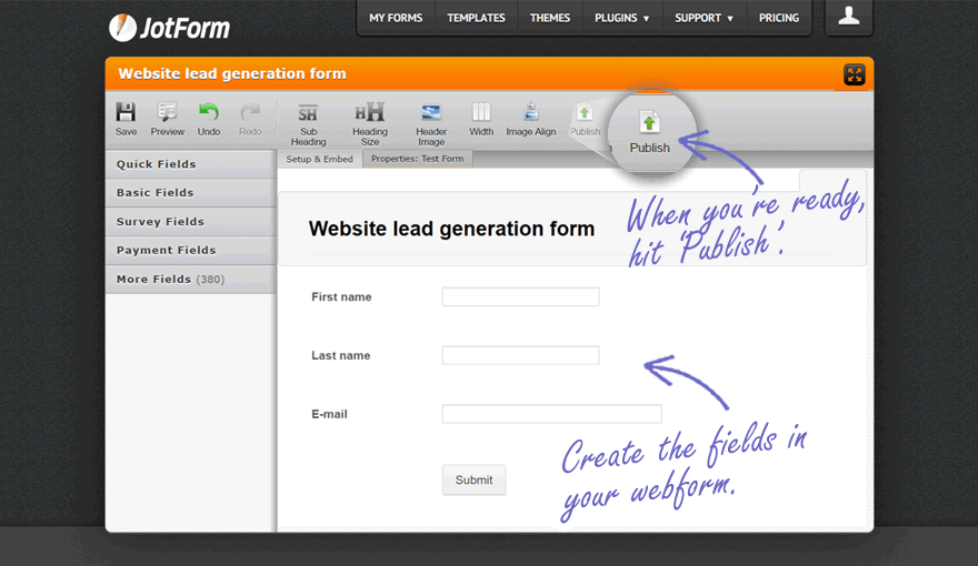 JotForm Web Form