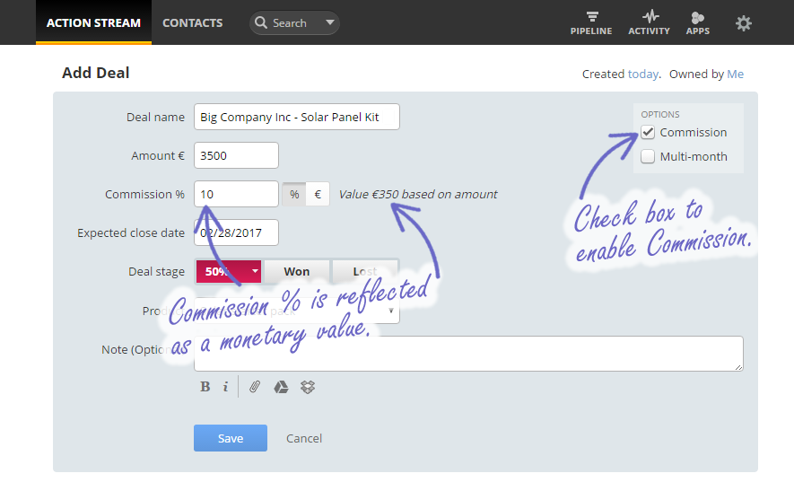 Calculate Commission for a Deal