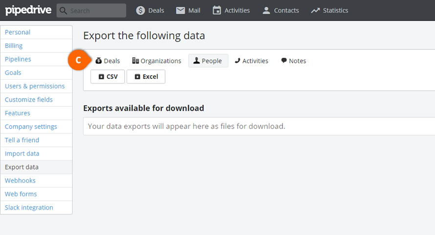 Pipedrive Data Export