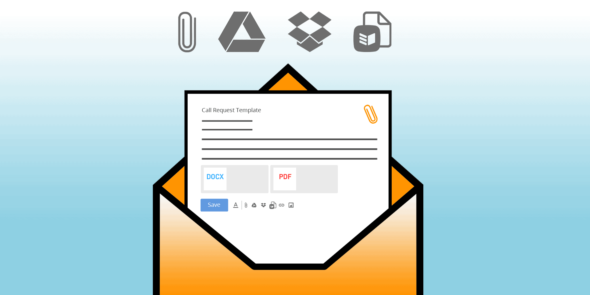 In OnePageCRM, you can attach files to email templates