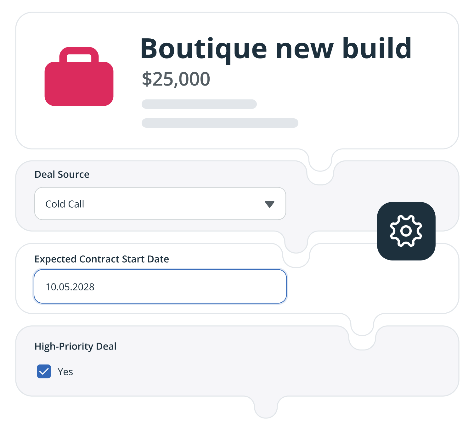 custom fields for deal management