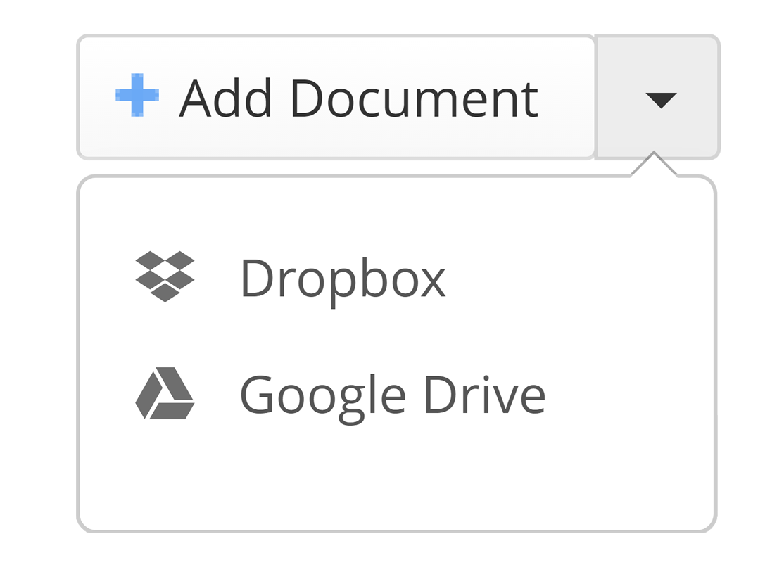 Upload documents OnePageCRM