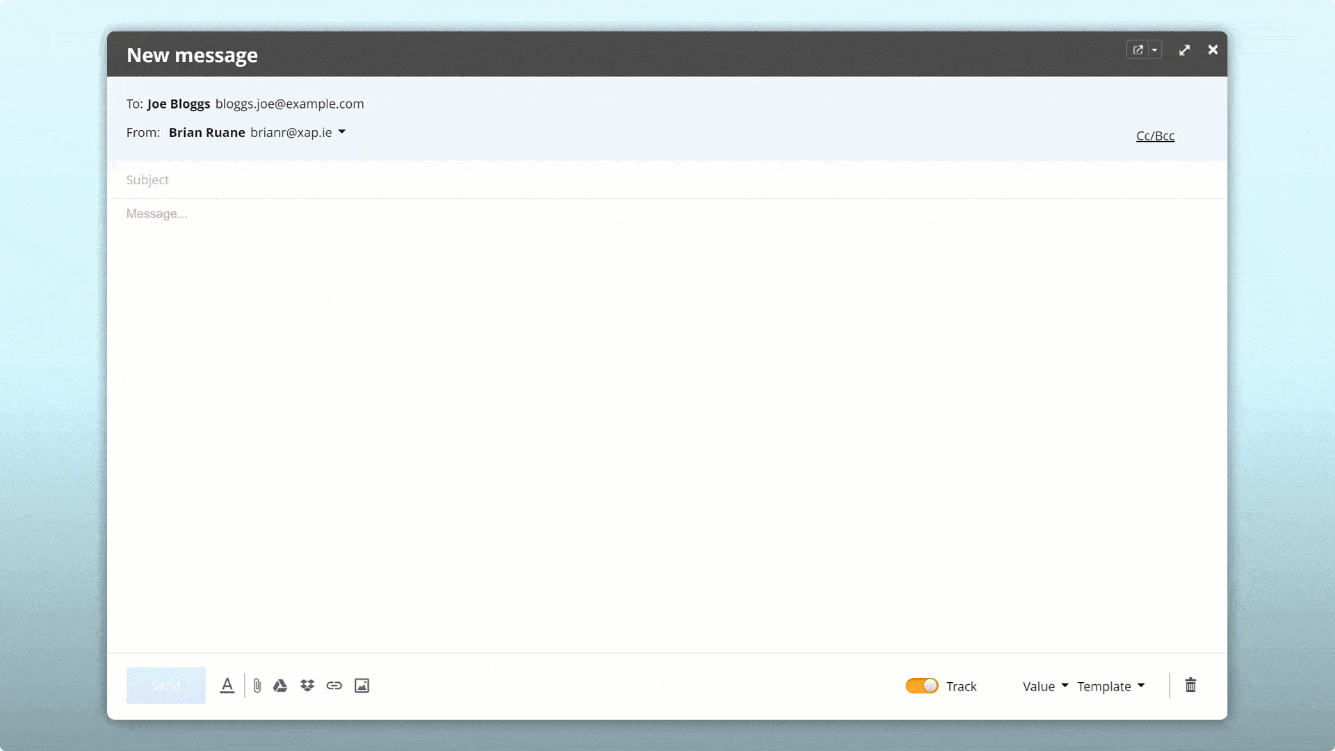 You can attach a template while composing an email in OnePageCRM