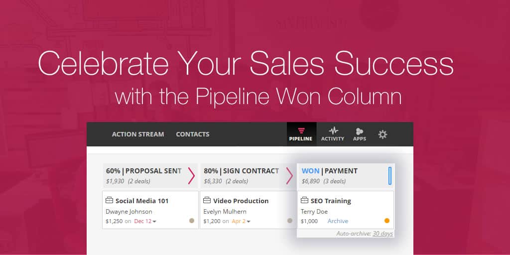 Celebrate Your Success with the Sales Pipeline Won Column