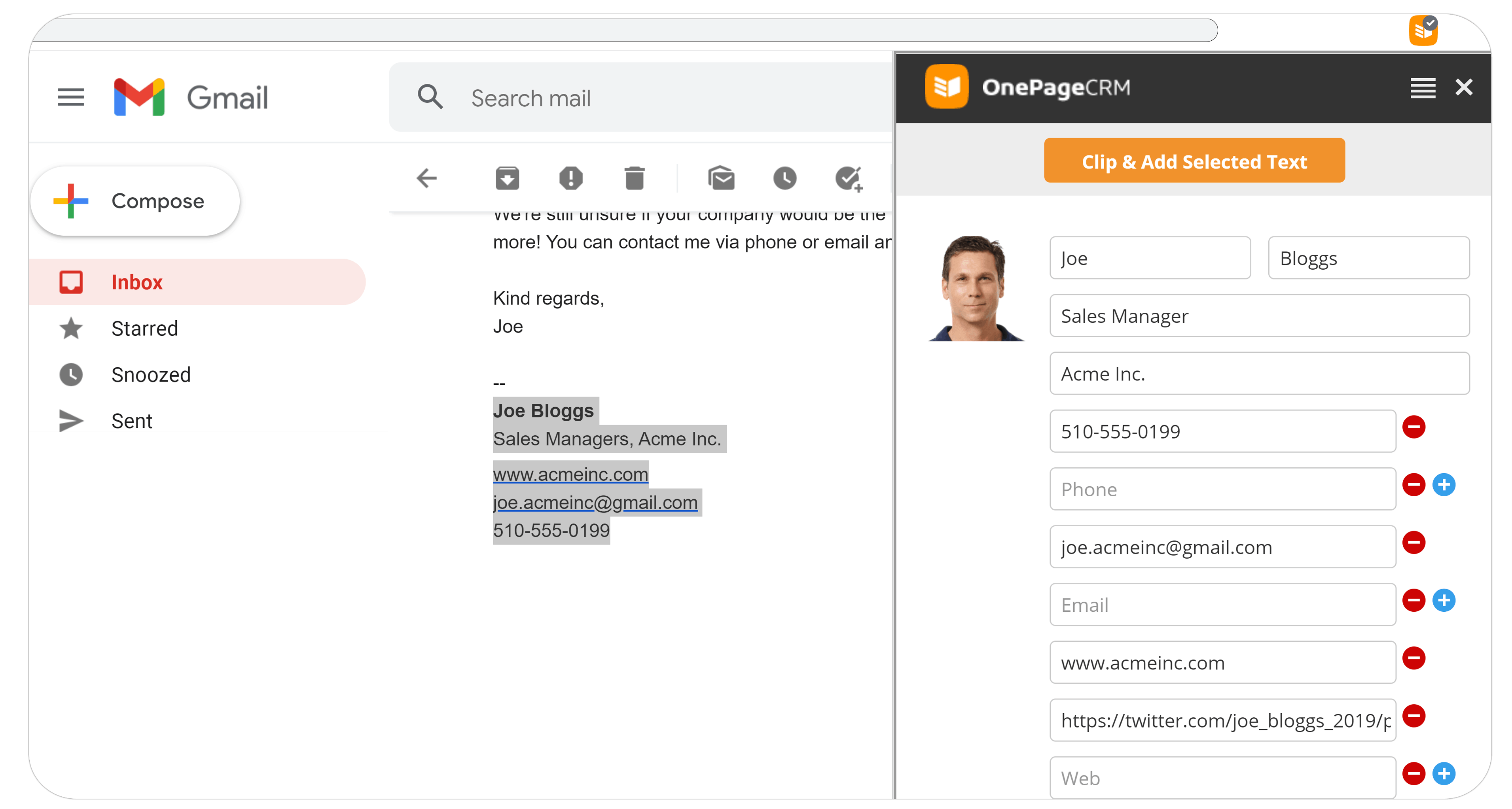 Generate leads from email signature