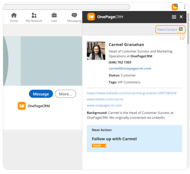 view automatically created contacts in CRM