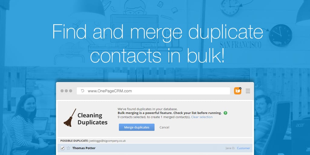 Find and Merge duplicate contacts in bulk!