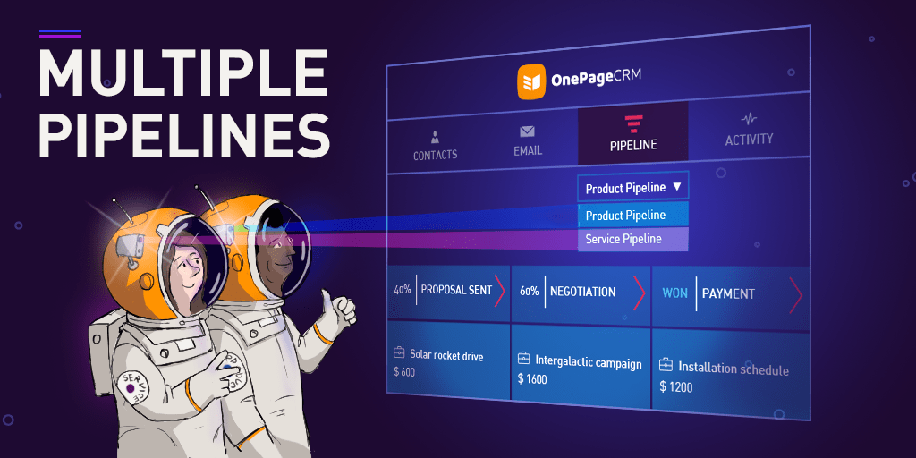 Multiple sales pipelines OnePageCRM