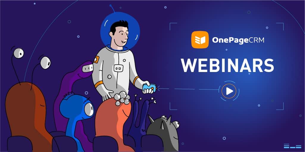 OnePageCRM webinars page