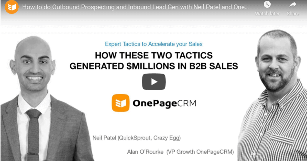 Lead generation webinar with Neil Patel