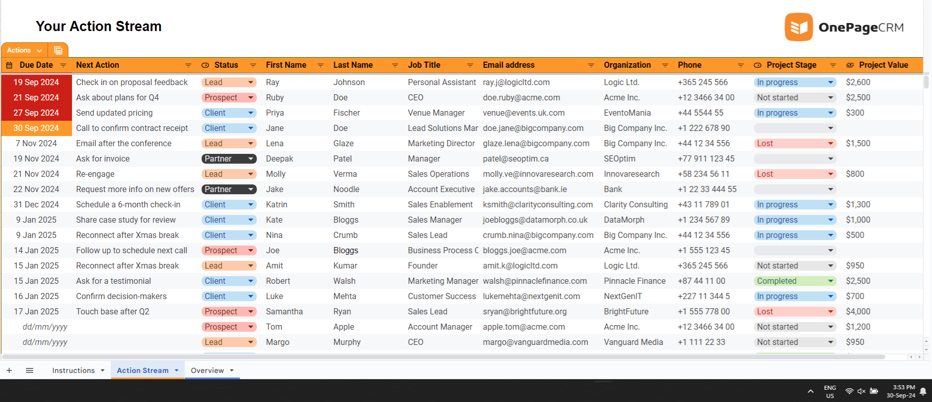 free sales tracker in google sheets