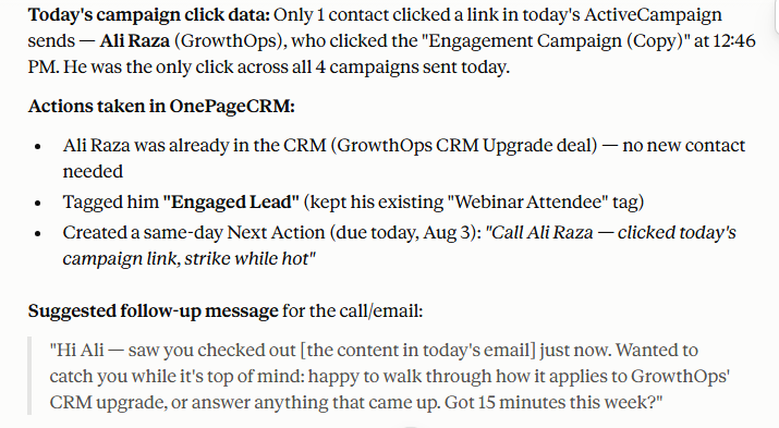 engagement tracking in claude