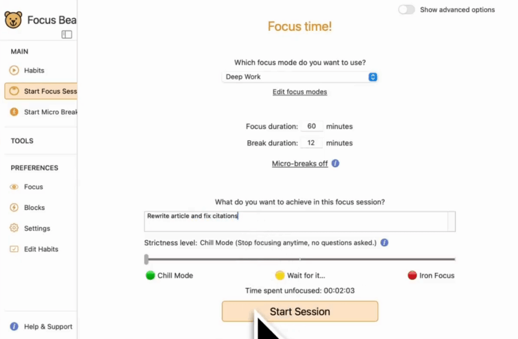 focus bear app for adhd