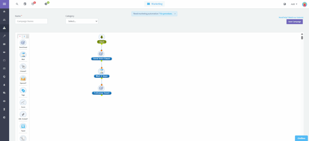 agile crm automated campaigns