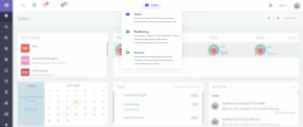 distinct workspaces in agile crm