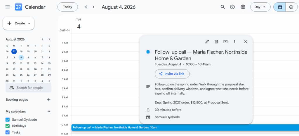 ai assistant calendar integration