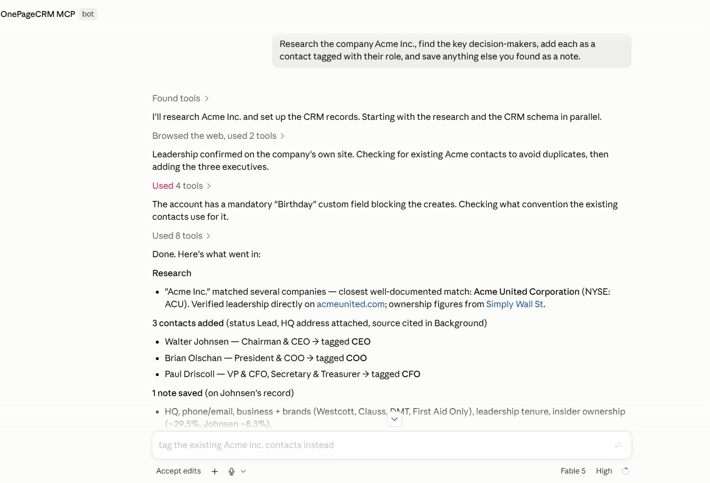 running crm with ai