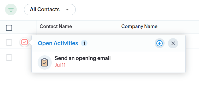 task reminder in bigin crm