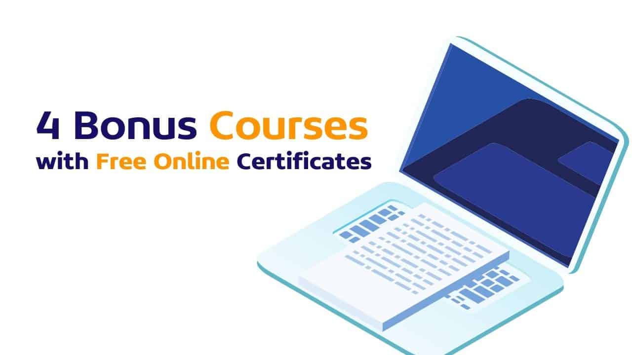 Four bonus online sales courses with free certificates