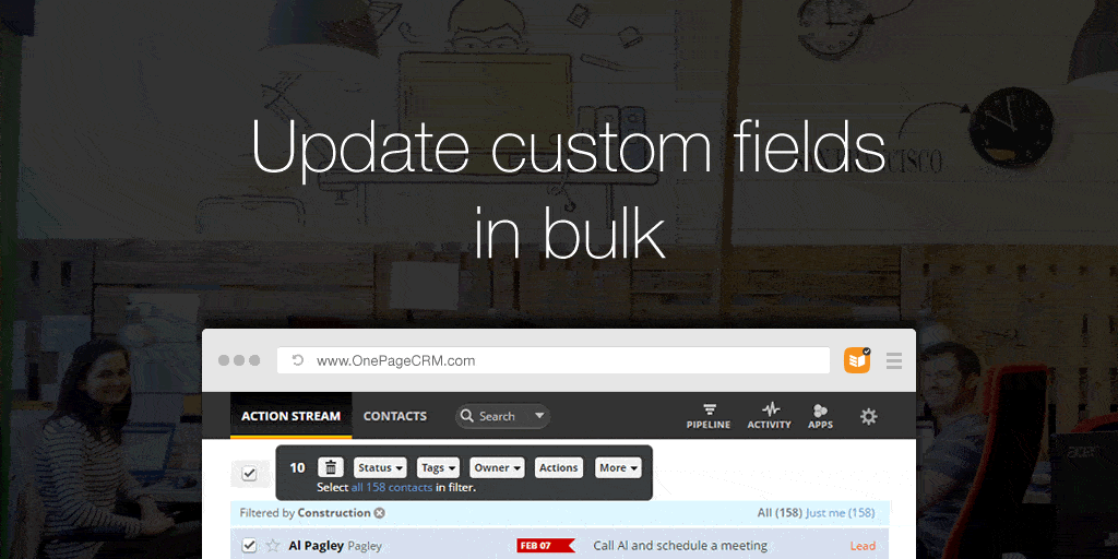 Update custom fields in bulk