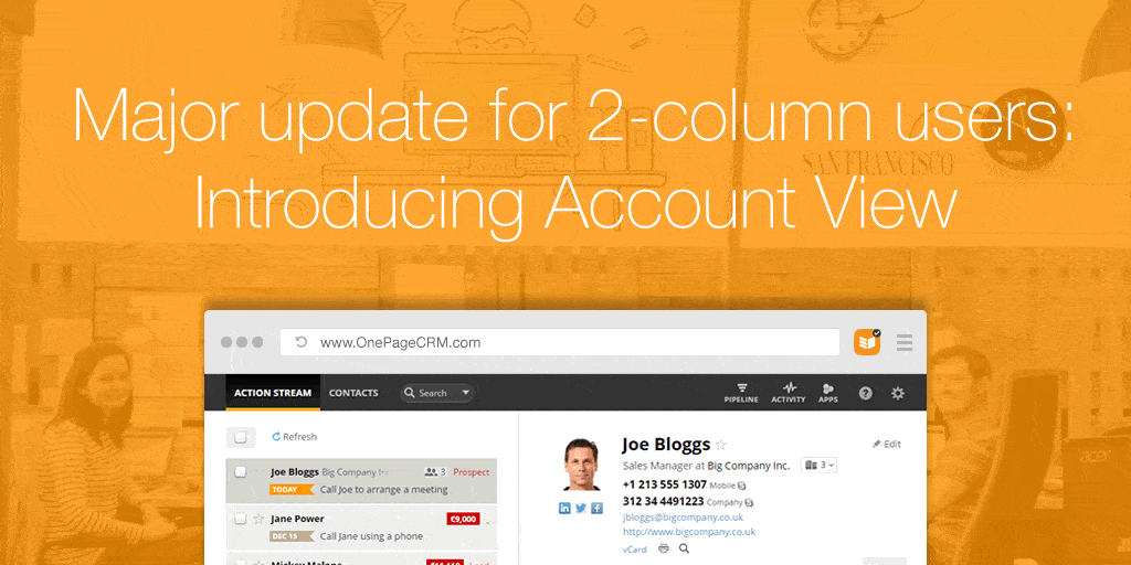 Responsive layout Account view