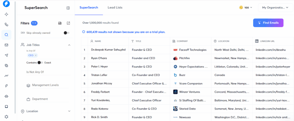 instantly cold leads page