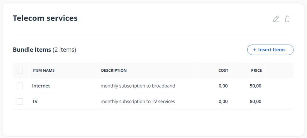 bundle services and products in your crm catalog