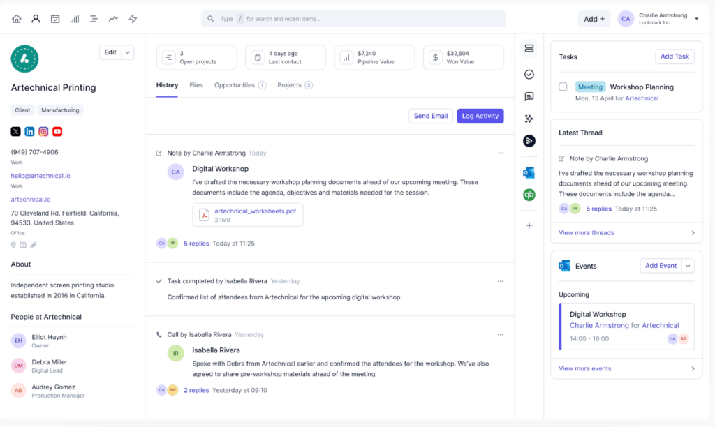 Capsule CRM software for small business sales and contact management