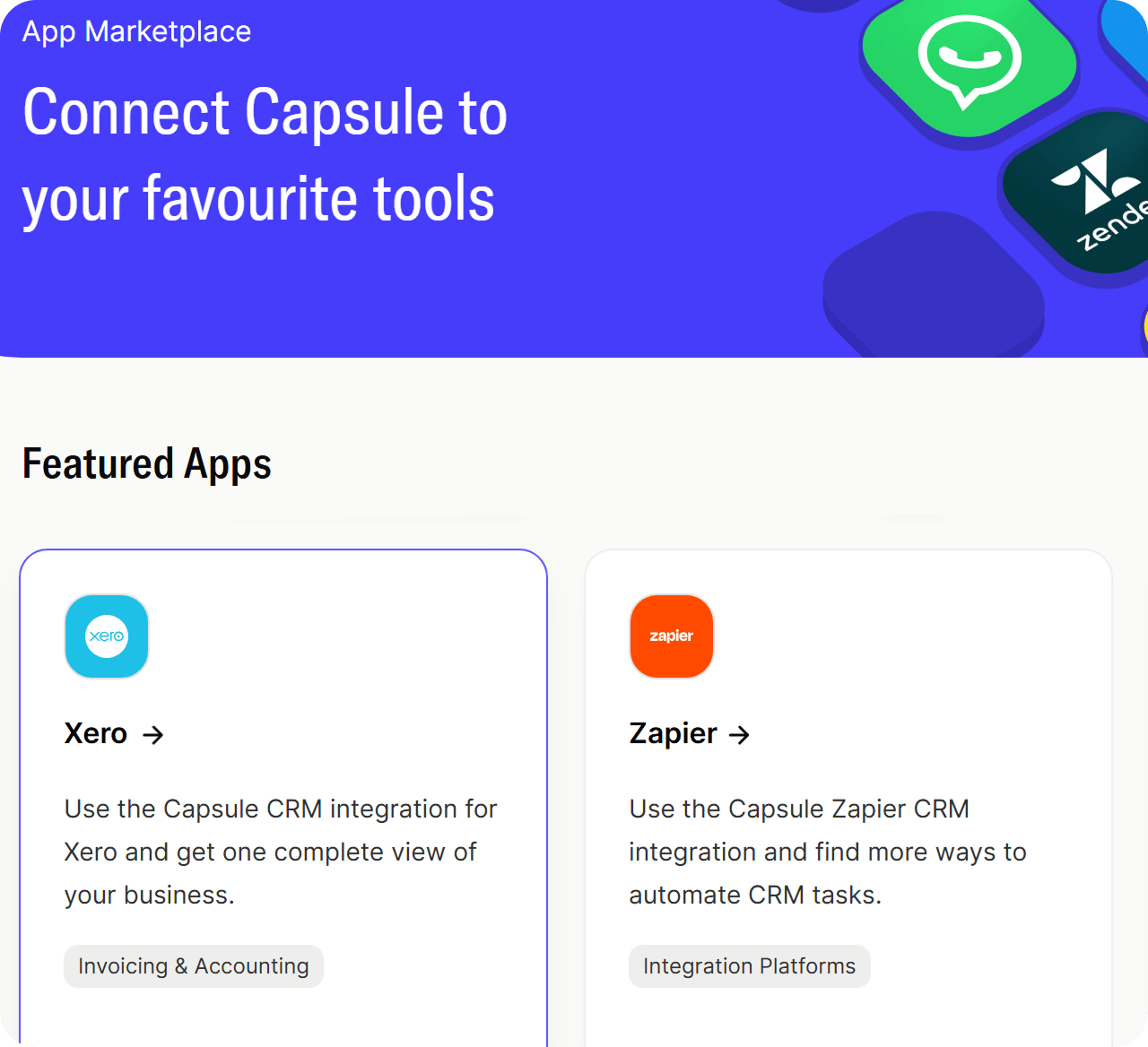 Capsule integrations