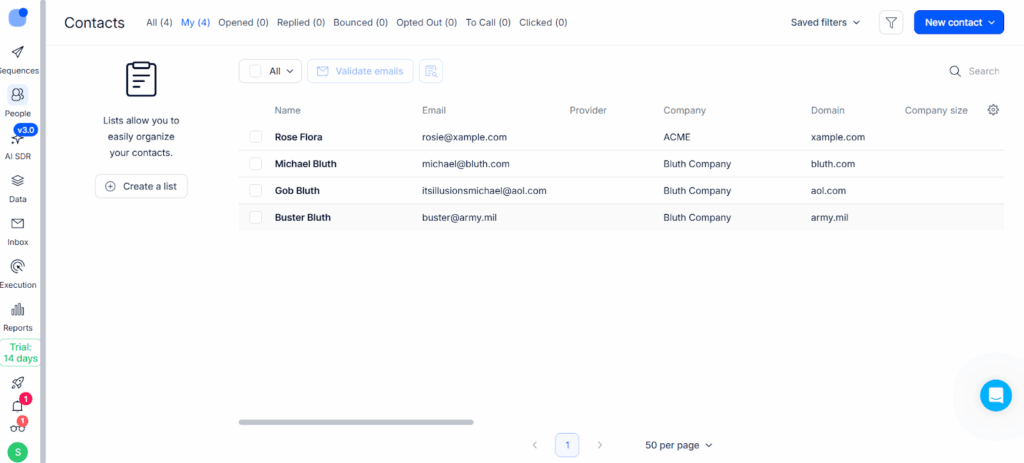 cold outreach with reply io