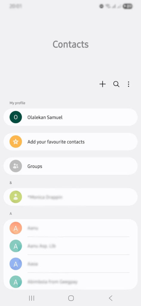 android contacts manager