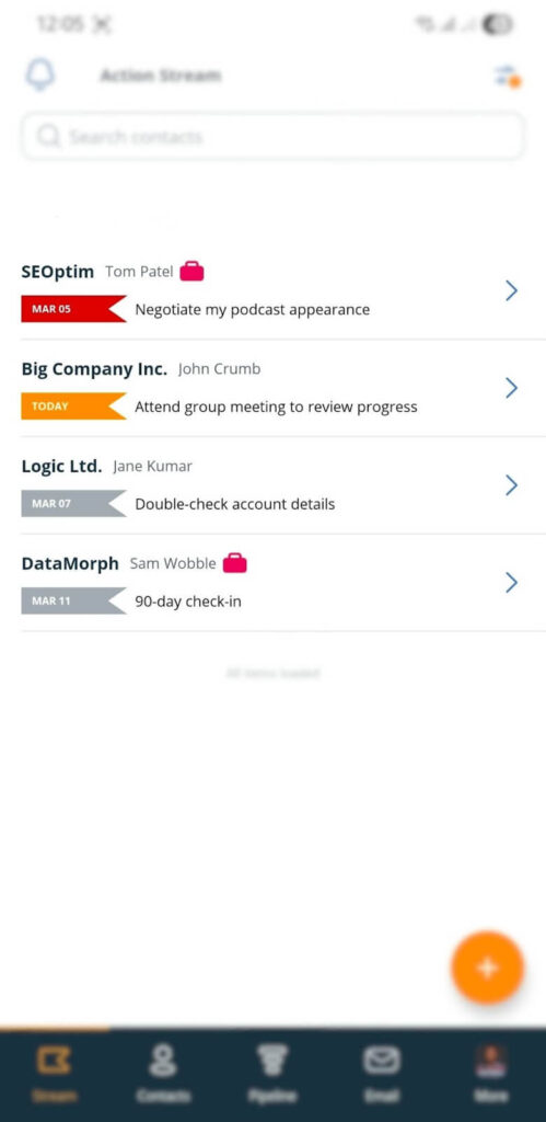 automatically prioritize contacts in contact manager