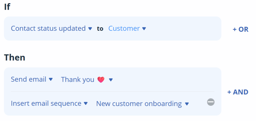 trigger an automated email sequence