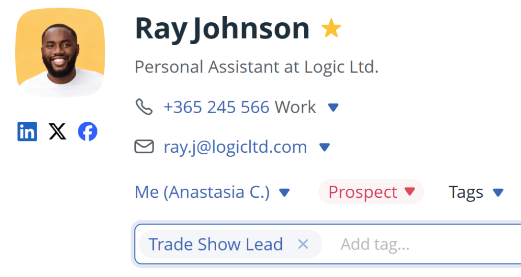 a lead from trade show