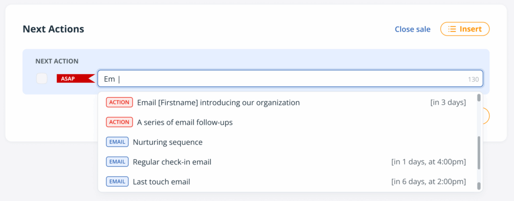 email sequence in crm