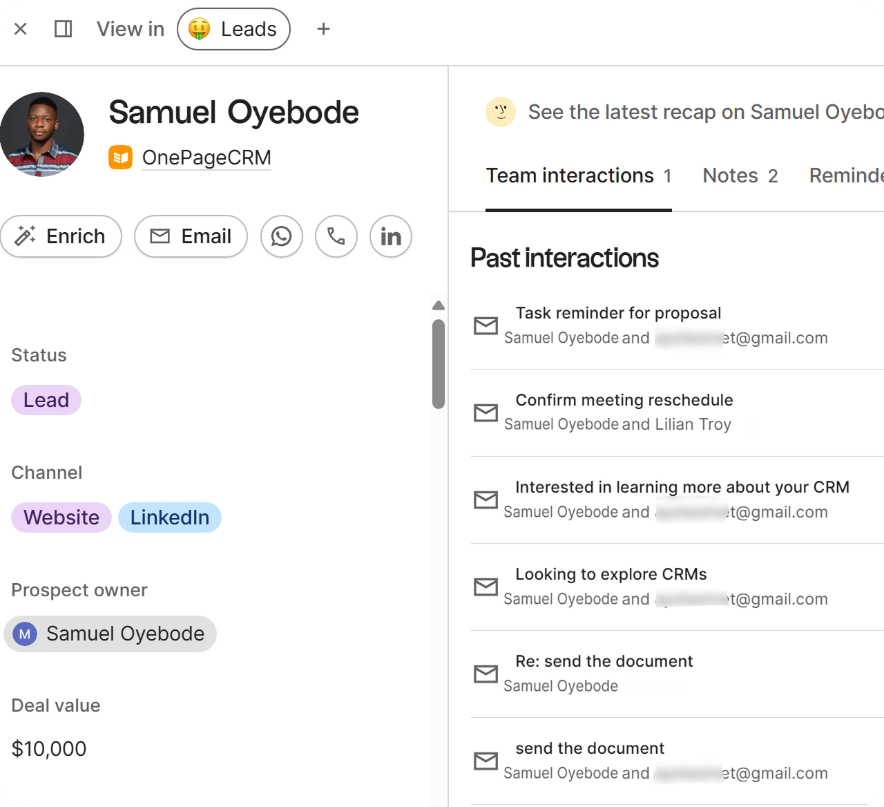 Folk contact management