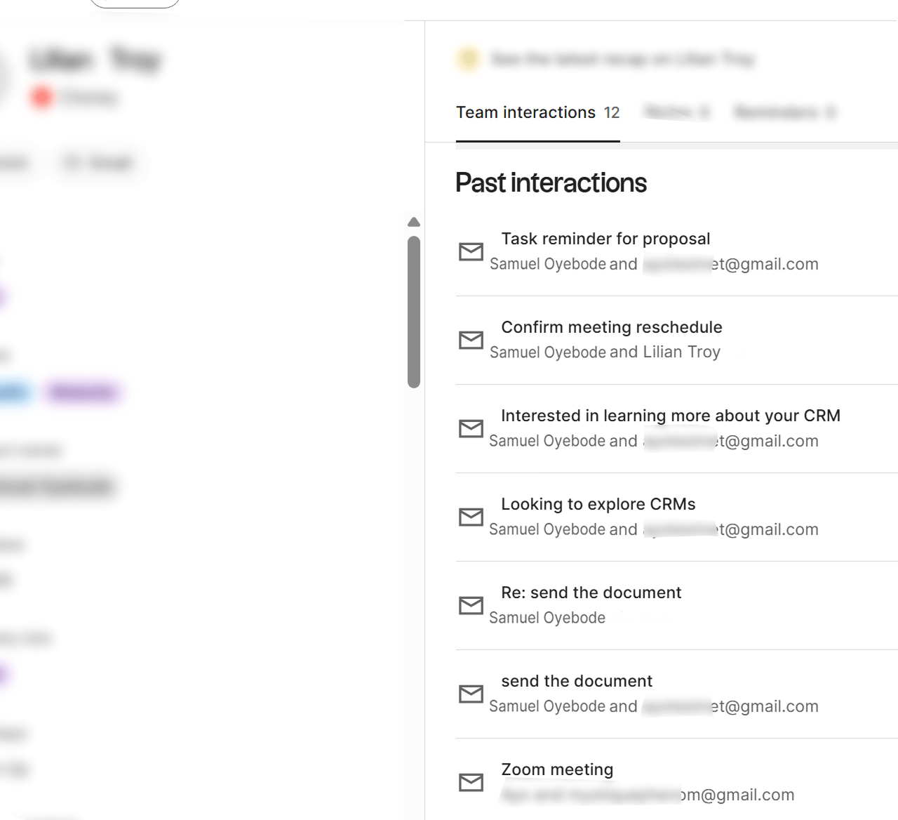 Folk email sync