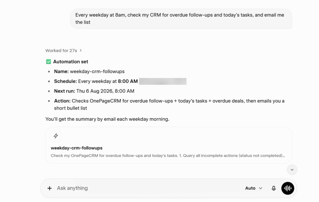 scheduled automation in grok