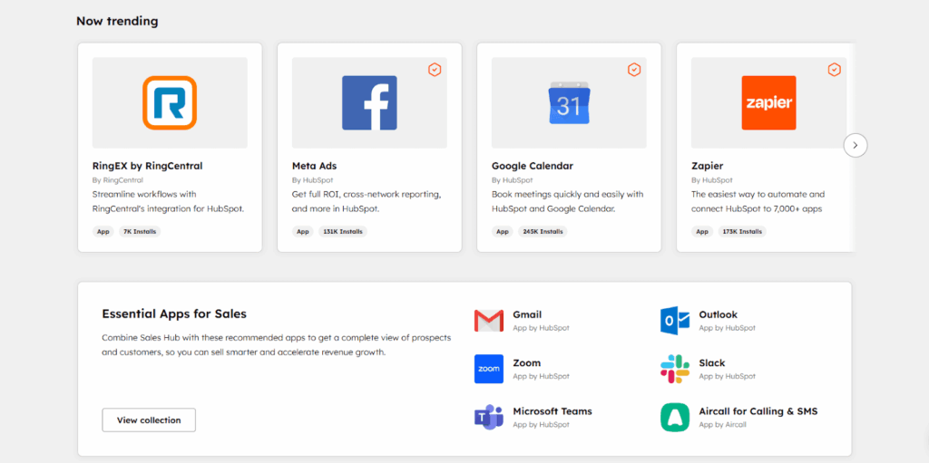 hubspot crm app marketplace