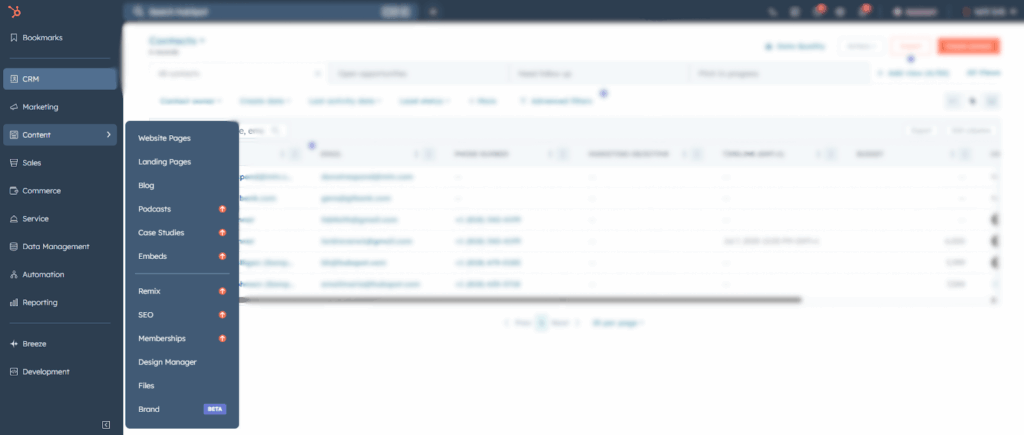 hubspot crm bloated interface