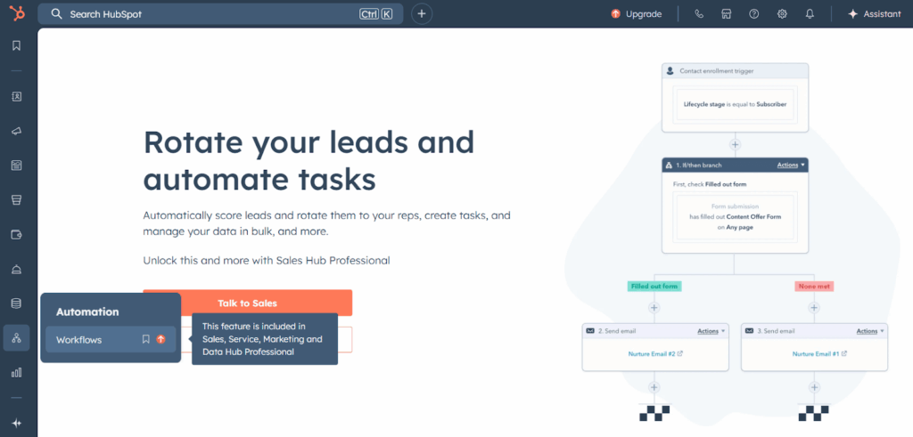 hubspot crm gated workflow automation