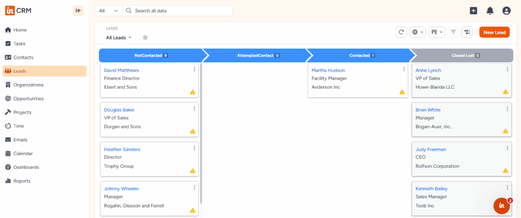 insightly crm kanban pipeline