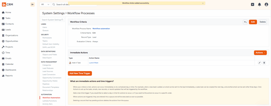 insightly crm automated workflows