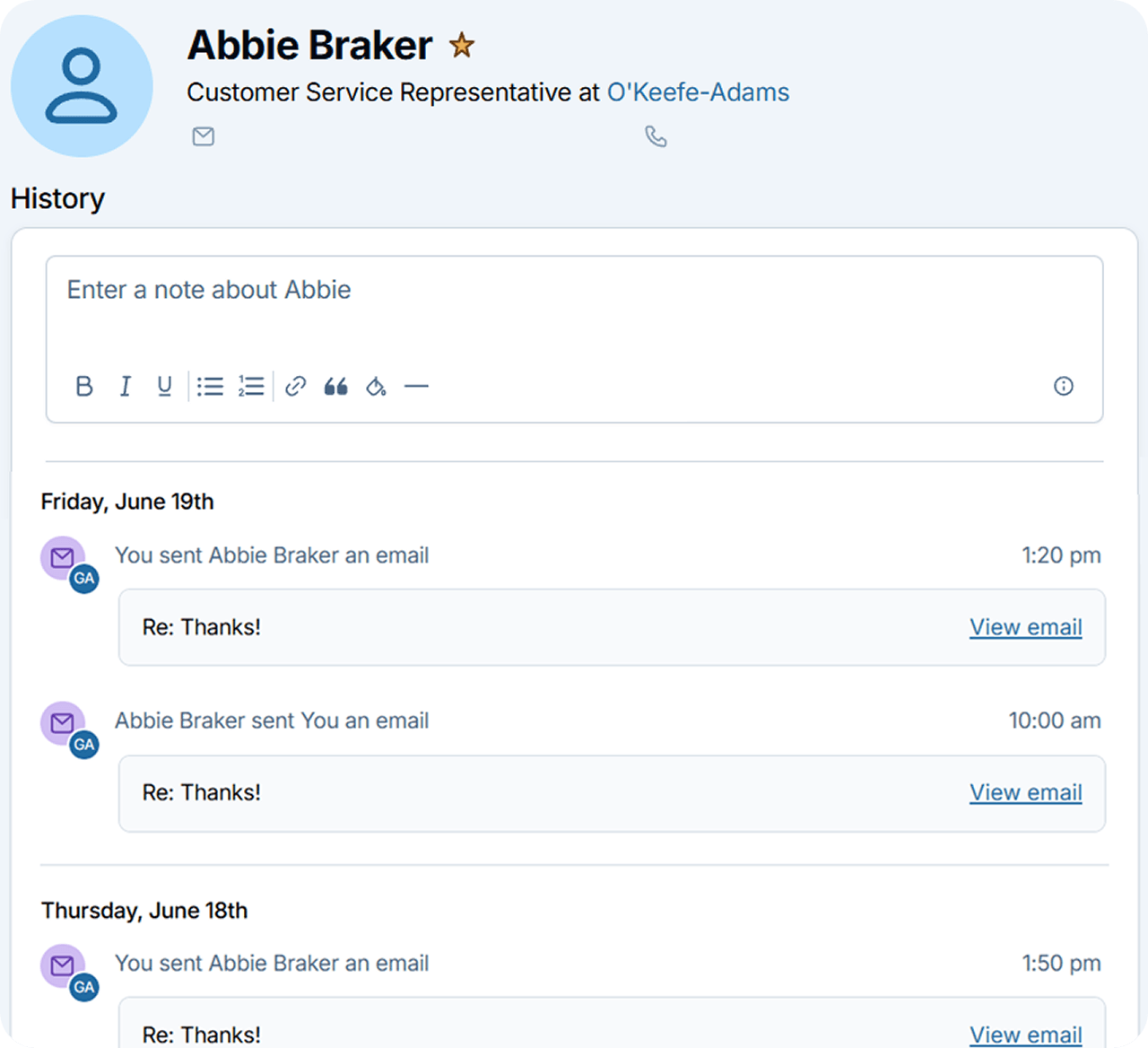 Less Annoying CRM email sync