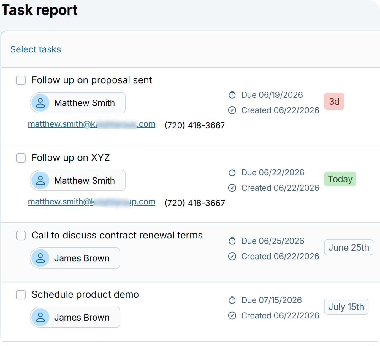 Less Annoying CRM follow-up tracking