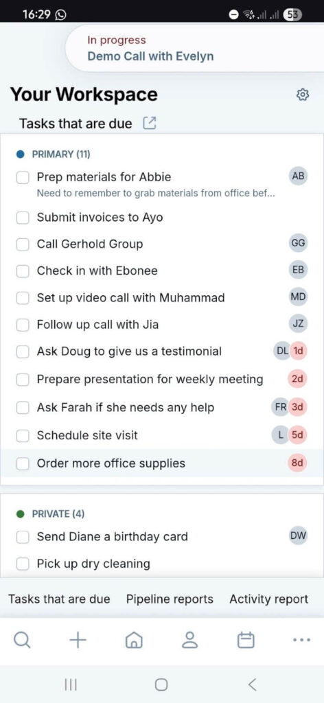 less annoying crm mobile interface