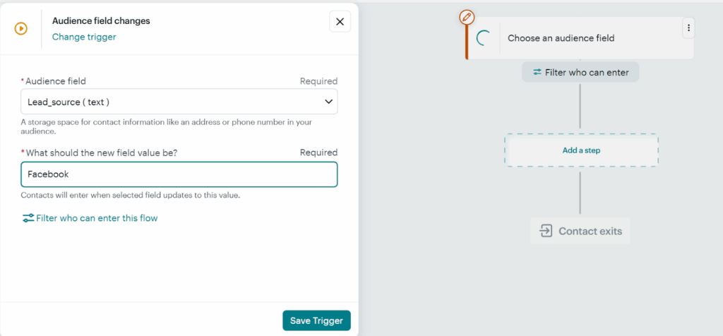 mailchimp flow steps