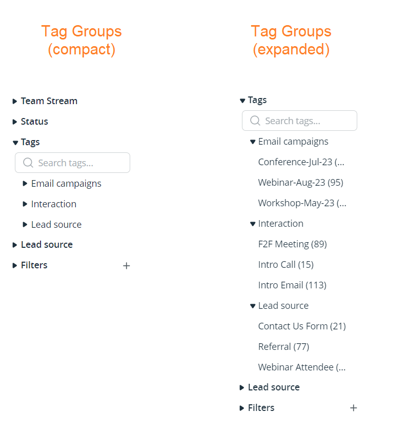 group tags in crm