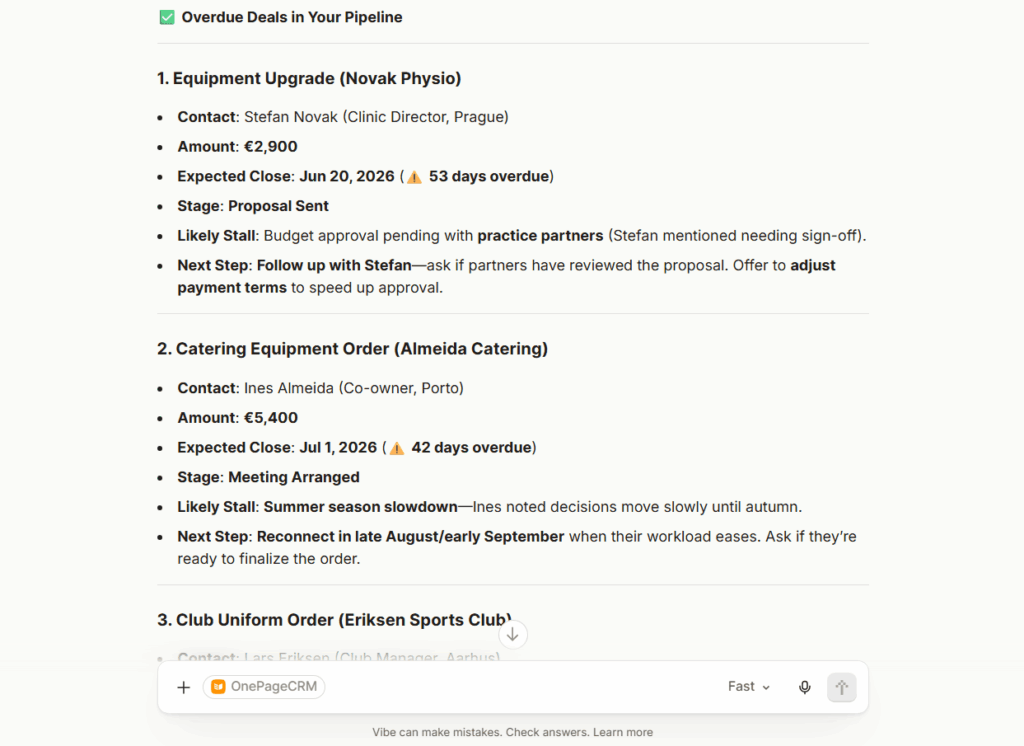 mistral ai deal analysis for onepagecrm